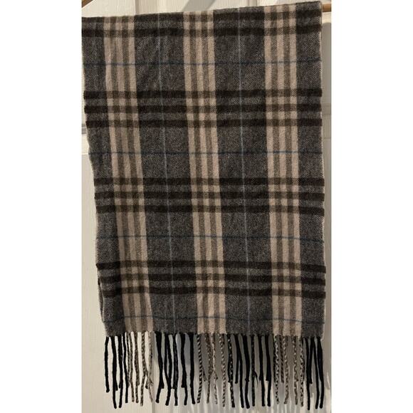ENZO MANTOVANI Fringed Wool & Cashmere Gray Scarf ~ 62” x 11.5" ~ UNISEX! - Picture 1 of 7